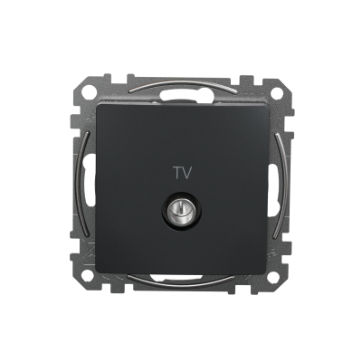 Sedna Design & Elements Gniazdo antenowe TV przelotowe 10dB czarny antracyt SDD114478 SCHNEIDER (SDD114478)
